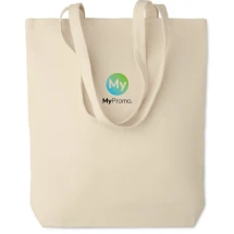 Boodschappentas | Katoen canvas 270 gr/m² | 38x9x42 cm | Lange handgrepen