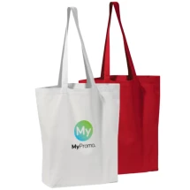 Tote bag | Katoen canvas 250g/m² | 41x12x43 cm | Lange handvaten