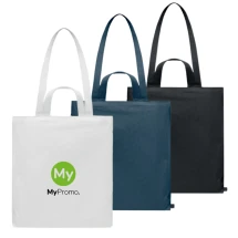 Boodschappentas | Gerecycled katoen 380 g/m² en rPET | 38x12x41 cm | Korte en lange handvatten