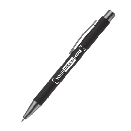 Ballpoint pen | Aluminium and metal | Blue ink | Soft-touch finish | Elegant