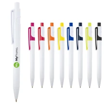 Ballpoint pen | Recycled ABS plastic | Black ink | Push-button mechanism | Sustainable