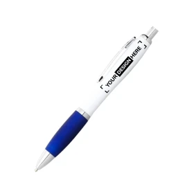 Ballpoint pen | ABS plastic | White barrel and colored grip