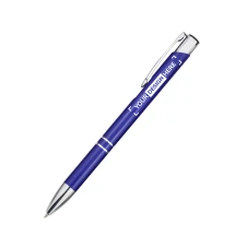 Ballpoint pen | Recycled aluminium | Blue ink | With a striking chrome details
