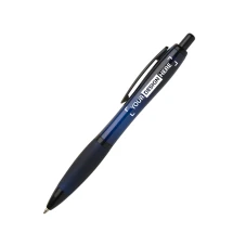 Stylo bille Nash en plastique recyclé avec garnitures noires (encre noire)