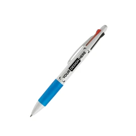 4-in-1 ballpoint pen | ABS | Blue, red, green & black ink | Colored grip