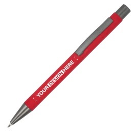 Ballpoint pen | Recycled aluminum | Blue ink | Rubberized finish