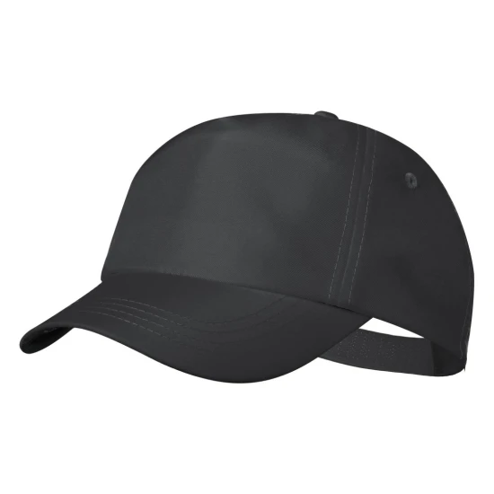 Casquette | rPET | Fermeture velcro ajustable | Œillets de ventilation brodés | Zwart