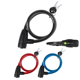 Bicycle lock | PVC-coated steel wire | 2 keys
