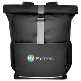 Roll-top bike bag | Recycled polyester | 20L | With 15" laptop compartment | Water resistant