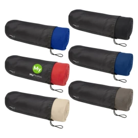 Blanket | Fleece and 100% rPET | Storage bag | Eco-friendly