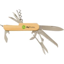 Pocket knife | Bamboo | With keyring | 9 pieces