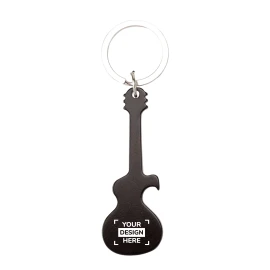 Flaschenöffner-Schlüsselanhänger | Aluminium | Gitarrenform