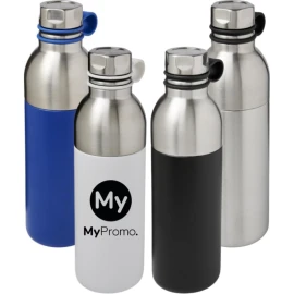 Thermo sports bottle | Stainless steel | 590 ml | Silicone handling loop