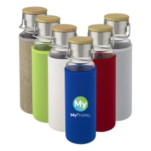 Waterfles | Glas | 660 ml | Met neopreen hoes