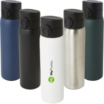 Gourde isotherme | Acier inoxydable recyclé | 450 ml | Avec bouton d'ouverture