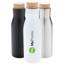 Thermosfles | RVS | 500ml | Met bamboehouten deksel