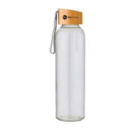 Trinkflasche | Bambus & Glas | 500 ml | Umweltfreundlich