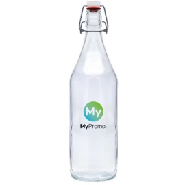 Botella de agua | Vidrio | 500ml | Con tapa abatible | Solo en lotes de 24 unidades