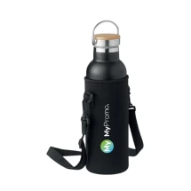 Gourde isotherme | Acier inoxydable | 700 ml | Sac de transport en néoprène