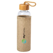 Waterfles met polyester hoes | Glas | 500 ml | Gravure
