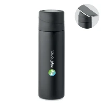 Thermosfles | Gerecycled roestvrij staal & siliconen | 420ml | Dop met telefoonhouder ring