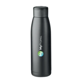 Thermos bottle | Recycled stainless steel & silicone | 400ml | Shake-activated thermal bottle