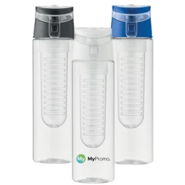 Water bottle | rPET | 500ml | Removable fruit infuser & carrying handle