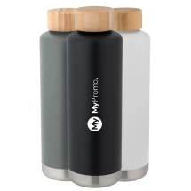 Thermos bottle | Stainless steel | 640ml | Bamboo lid & silicone ring | Hot for 16 hours