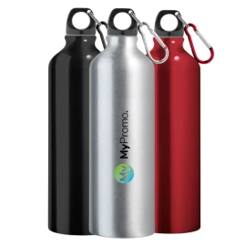 Gourde de sport | Acier inoxydable | 800ml | Avec mousqueton | Impression en quadrichromie