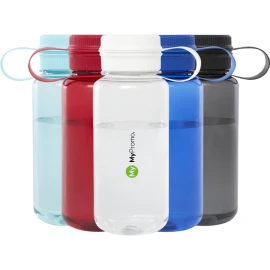 Sports bottle | rPET | 900ml | Screw-on top | Integrated handle with the cap