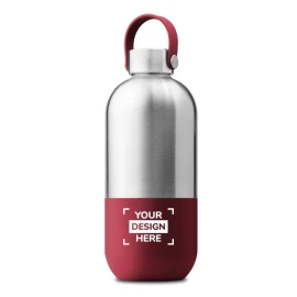 noma noma Thermosfles | Gerecycled roestvrij staal | 1L | Voor koolzuurhoudende dranken | Inclusief een biologisch katoenen tas