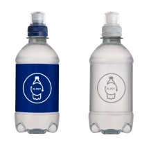 Waterfles | rPET | 330 ml bronwater | Sportdop | Made in the UK