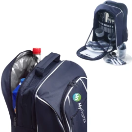 Picnic backpack | Polyester 600D | 36x29x15cm |  With plastic cutlery