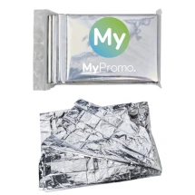 Thermische deken van aluminiumfolie | Verpakt in een polyzak | 210 x 130 x 0,1 cm