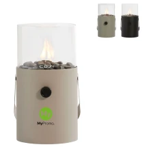 Gas lantern | Sturdy metal, powder coating & transparent glass | 190g gas | Burning hours: 5 to 6 hours