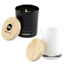 Duftkerze | Glas & Sojawachs | Süßer Vanilleduft | 14 Stunden Brenndauer | Nachhaltig