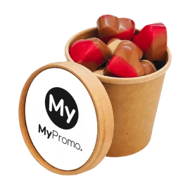 Candy cup | Organic | 180g of hearts | Your own design