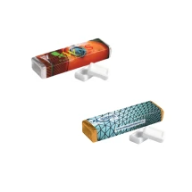 Rouleau de bonbons menthe rectangulaire | 10 g | 12 bonbons | Feuille d'argent ou d'or | Quadrichromie