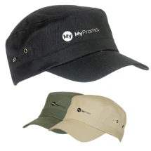 Casquette de type militaire | Coton brossé | Fermeture velcro réglable