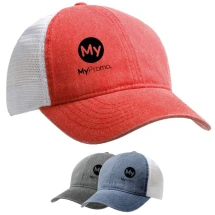 Truckerpet | Zacht gewassen katoenen mesh | 6 panelen | Plastic gespsluiting