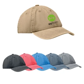 Gorra de béisbol vintage de 6 paneles | Algodón lavado 265 g/m² | Talla 7 1/4 | Con gancho ajustable