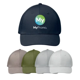 Baseball cap | Cotton twill 280 g/m² | 6-panel design | Oxford peak | Adjustable steel belt