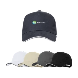 Cap | Brushed cotton 250 g/m² | 5 panels | Embroidered ventilation holes | Adjustable buckle fastening