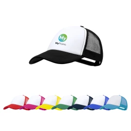 Casquette trucker | Polyester | 5 panneaux | Fermeture plastique réglable | Finition douce