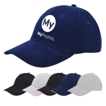 Cap | Geborsteld katoen | 6 panel | Metalen gesp