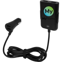 Dubbele autolader | Kunststof | 170cm kabel