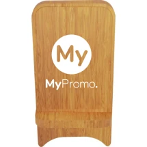 Wireless charging phone stand | Wood | Light-up logo | Sustainable