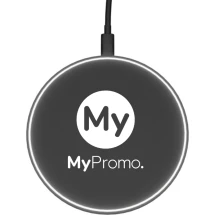 Wireless charging pad | rPET | Light-up logo | Extra slim