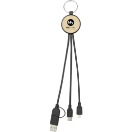Cable de carga 6 en 1 | Plástico reciclado y bambú | Sostenible