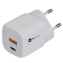 Wall charger | Recycled ABS | 20W | USB-C &  USB-A